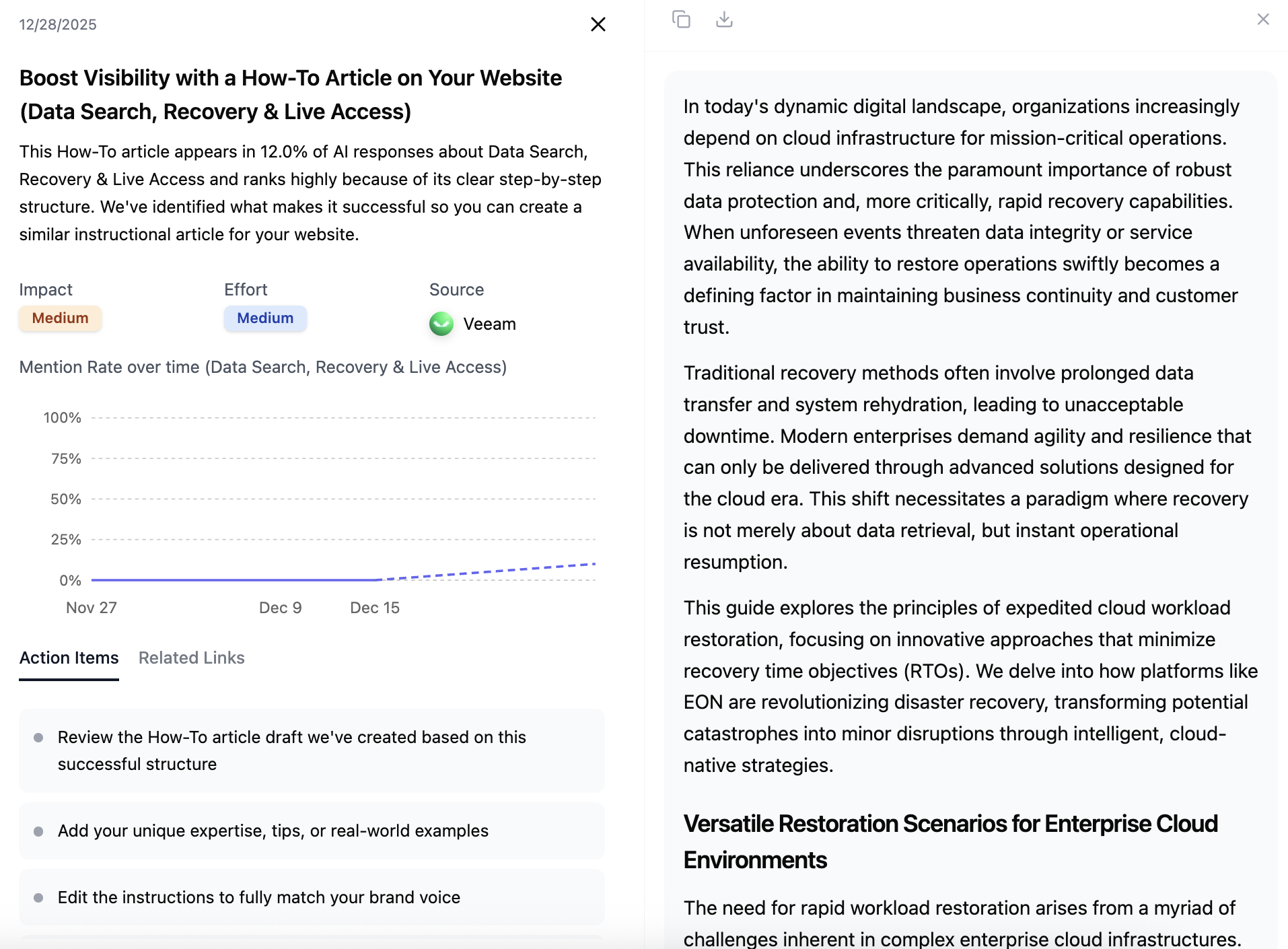 Automated Content Generation screenshot